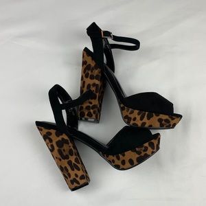 Fashion Nova Block Heels Cheetah Print